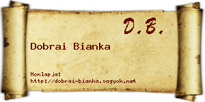 Dobrai Bianka névjegykártya