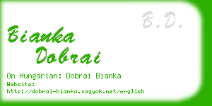 bianka dobrai business card